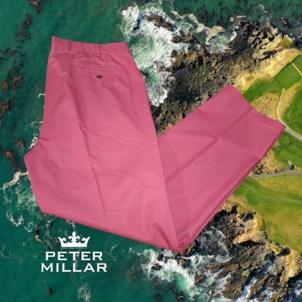Peter Millar Men's Lightweight Twill Chino Trouser Pants MS17B85 Cape Red 39x31*